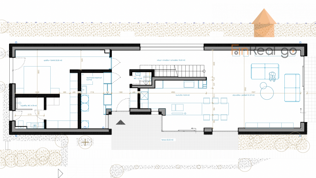Predaj - 4-izb. rodinný dom v Jablonovom s jedinečným dizajnom a charizmatickou záhradou