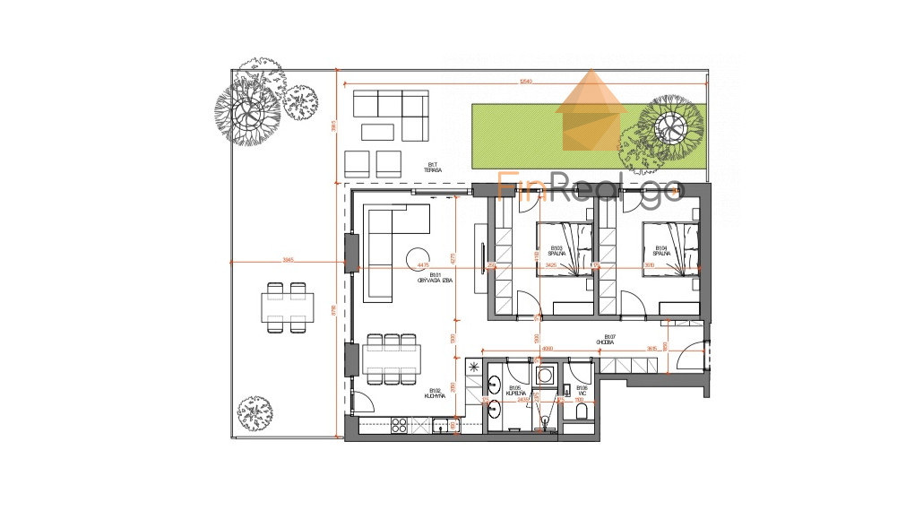 PRENAJATÉ 3-izb. bytu s veľkou terasou v Sport House Pasienky