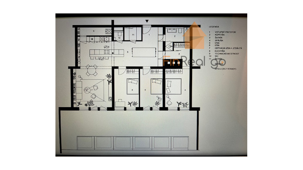 Prenájom 4-izb.byt 127m2 s terasou 53m2, Zámocká ul.-Staré Mesto,BAI