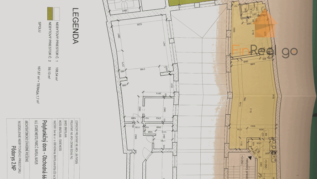 INVESTIČNÁ PRÍLEŽITOSŤ 168 m² + 8 m² terasa – OBCHODNÁ ULICA, STARÉ MESTO, BRATISLAVA I