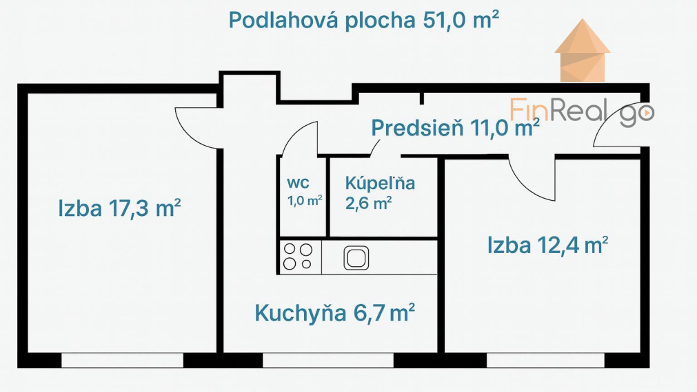 Predaj 2-izbový byt po čiastočnej rekonštrukcii, Dúbravka Pri Kríži