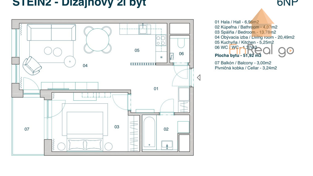 Štýlový 2-izbový byt s garážovým státím v projekte STEIN – premyslený dizajn, zeleň a výnimočná lokalita
