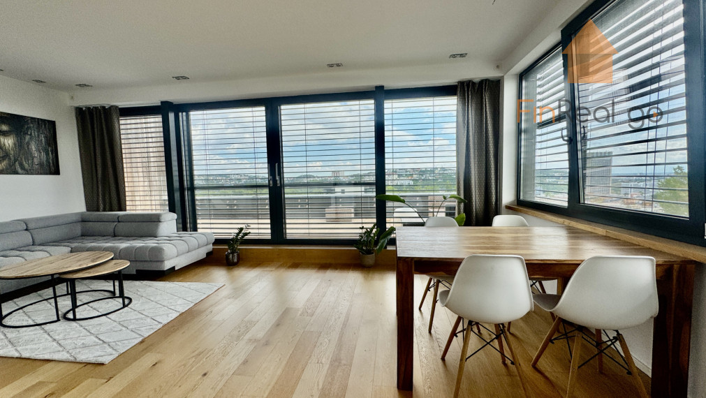 Prenájom exkluzívny 3-izbový byt s panoramatickou terasou v lukratívnej lokalite Staré Grunty, Bratislava